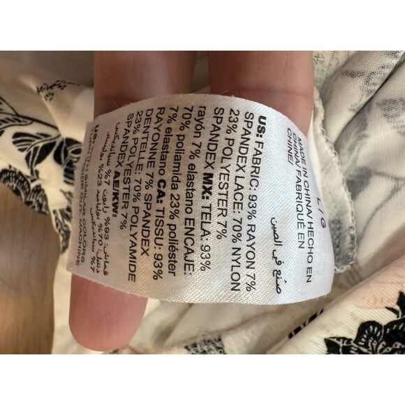 Soma Women’s Pajama Pants L Floral Birdcage Print Lace Trim Lounge Sleepwear - Picture 10 of 11